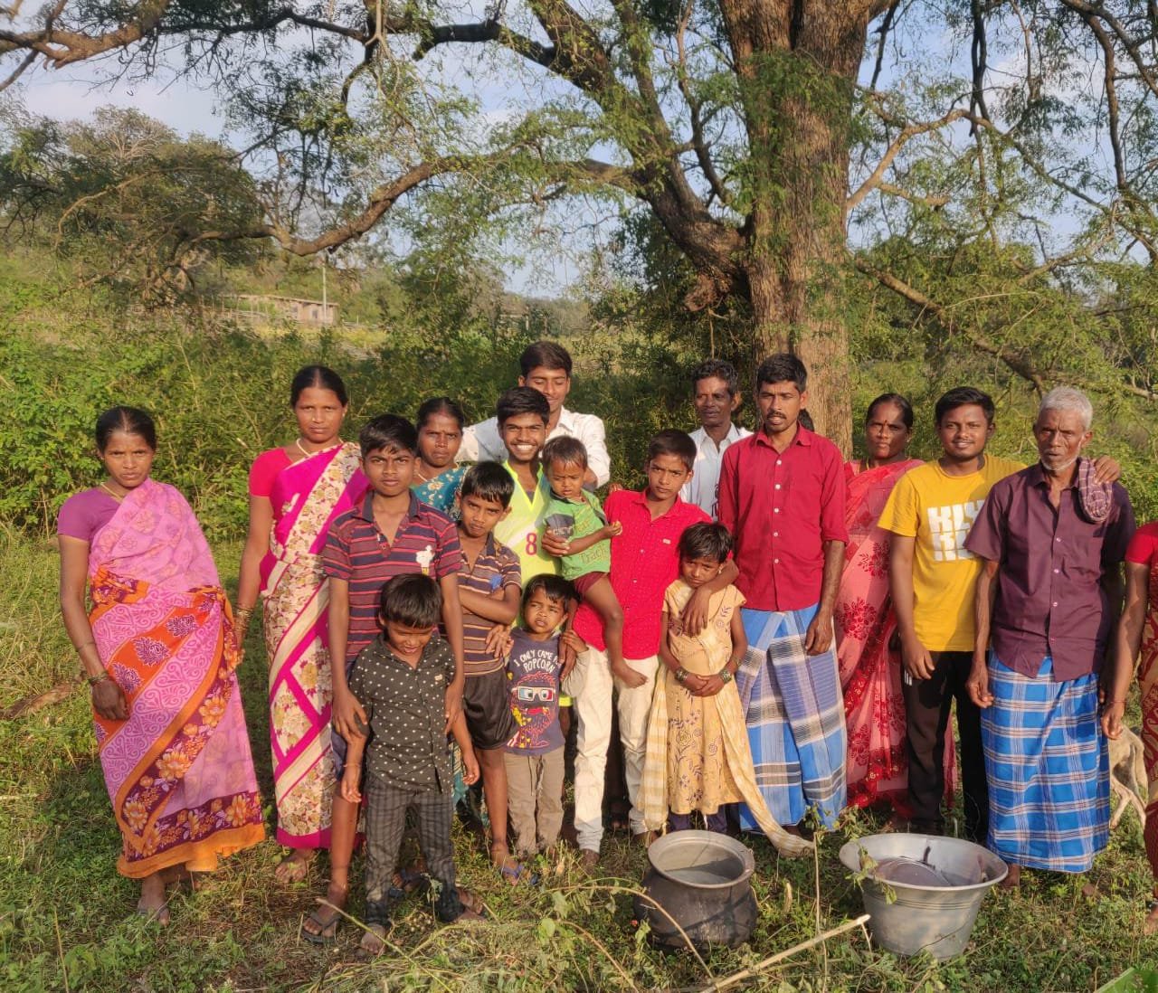 People from a tribal community of the Kalvarayan Hills in Tamil Nadu