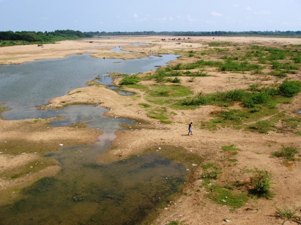 Dry Cauvery River Bed